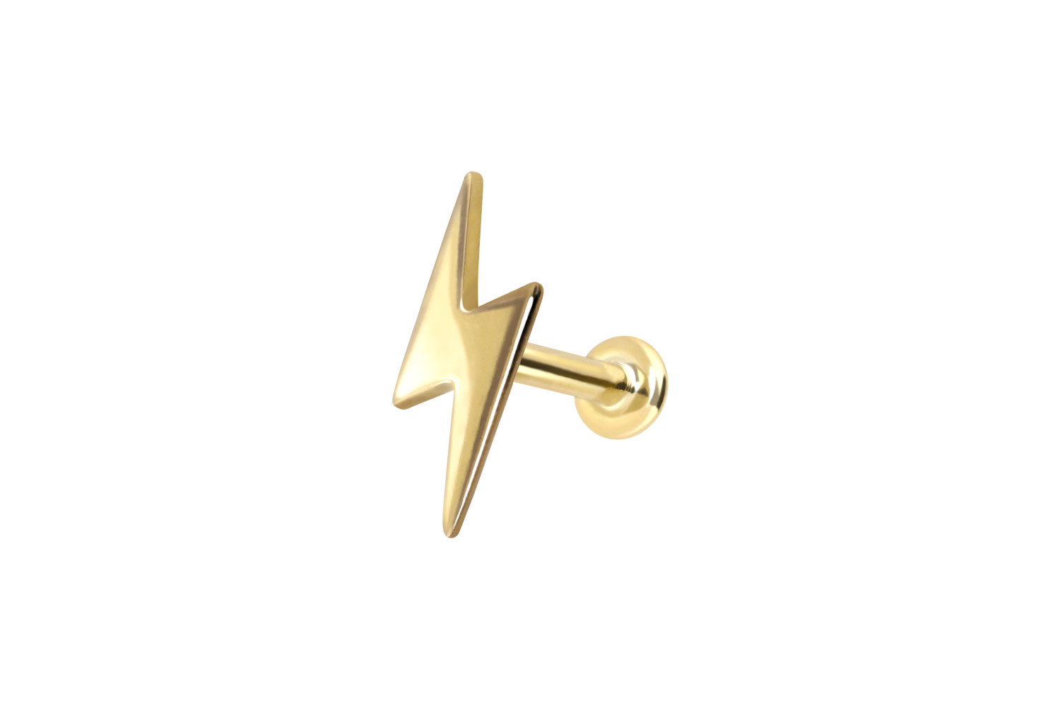 14 Karat Gold Labret mit Innengewinde BLITZ